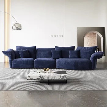 Italian Minimalist Petal Sofa Light and Modern Luxurious Fabric Liliving room sofa set for furniture sofa