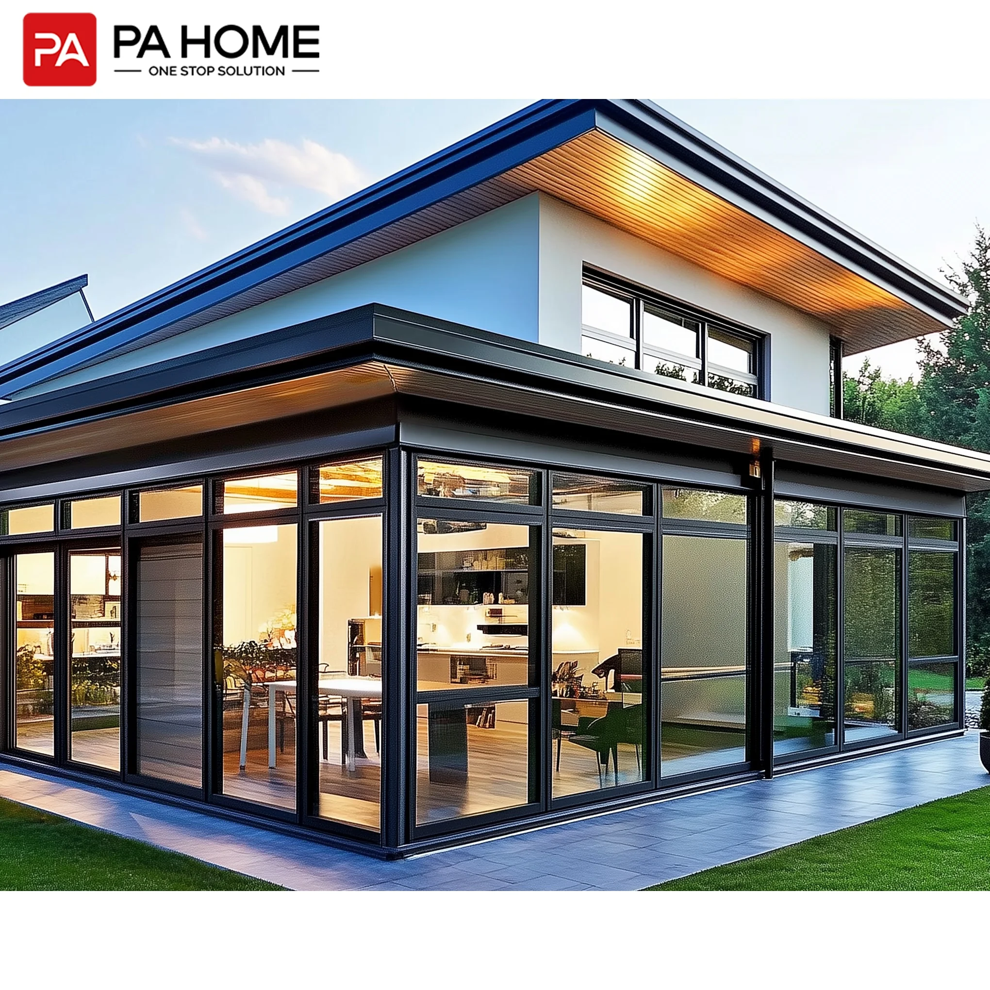 PinAi Modular Custom Window Commercial Solarium Outdoor Aluminum Glass Sunroom