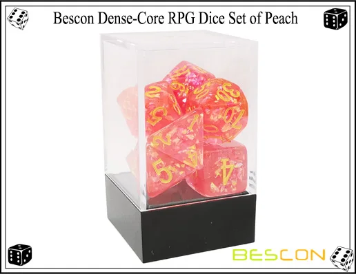 Bescon Standard Sized Transparent Red D4 Dice 20pcs Healing Potion