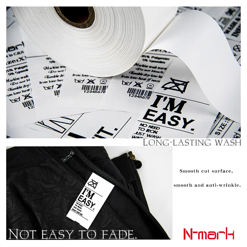 N-mark China Automatically Cutting Cloth Label Ribbon Printer, Garment Shop Multi-pieces Care Label Digital Printing Machine