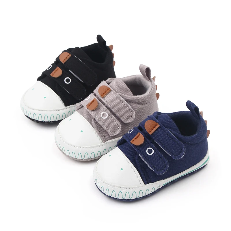 Hook&loop Design Canvas Babt Toddler Infant Newborn Boy Shoes Spring Autumn Baby Boy Shoes