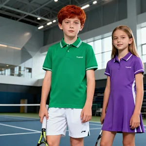 Custom Short Sleeve Top Polo Shirt Tennis Shorts Performance Spandex Elastane T-Shirt UPF 50+ Minimalist Tennis Dress