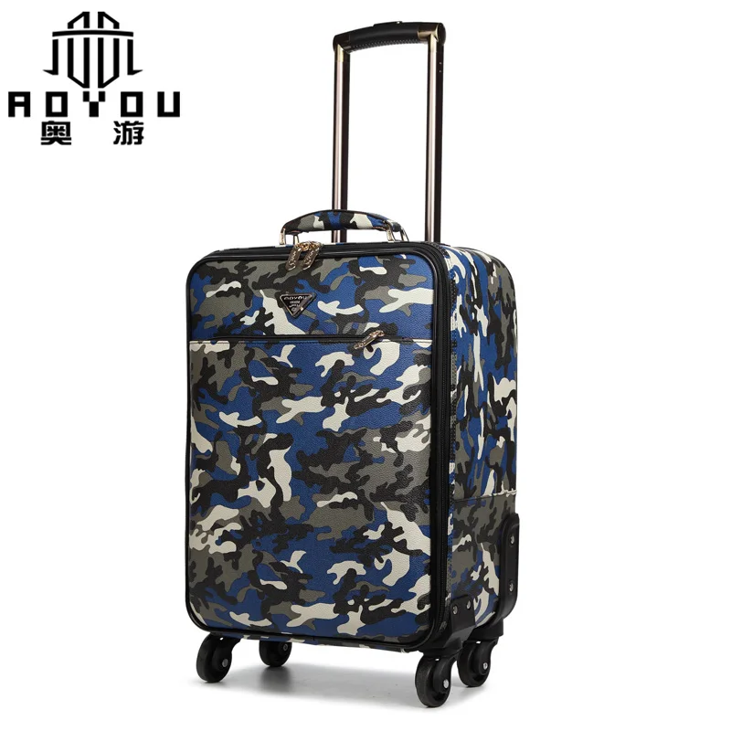 Low MOQ Carry-on Camouflage Travel Suitcase for Wholesales