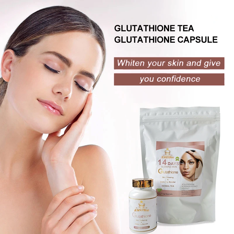 glutathione tea Private Label Skin Whitening Tea Whitening and Spots Fading Tea Glutathione  Capsule Whiten Detox Beauty for Body