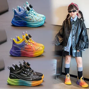 Autumn 2026 Boys' Sports Basketball Running Shoes Mesh Upper PVC Outsole Soft Sole Versatile Youth Casual Lace-Up Fashionable