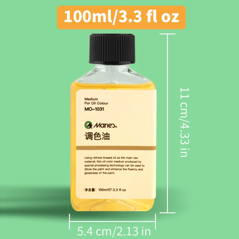 Maries Oil Painting Medium 100ml Color Mixing Oil Professional Transparent Medium for Artists Drawing and Oil Paint