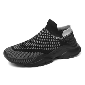 Running & Walking Shoes Breathable Mesh & Suede Upper Midsole Hard-Wearing Slip-On Closure for Men