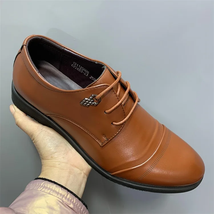 M5301 Used Shoes Factory Wholesale Leather Dress Shoes Warm For Men
