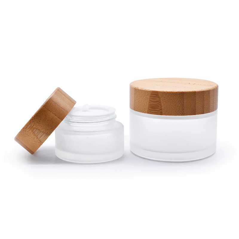 Best Selling Natural Packaging Cream Wooden And Bamboo Jars 5g 15g 30g 50g 100g 200g Clear Frosted