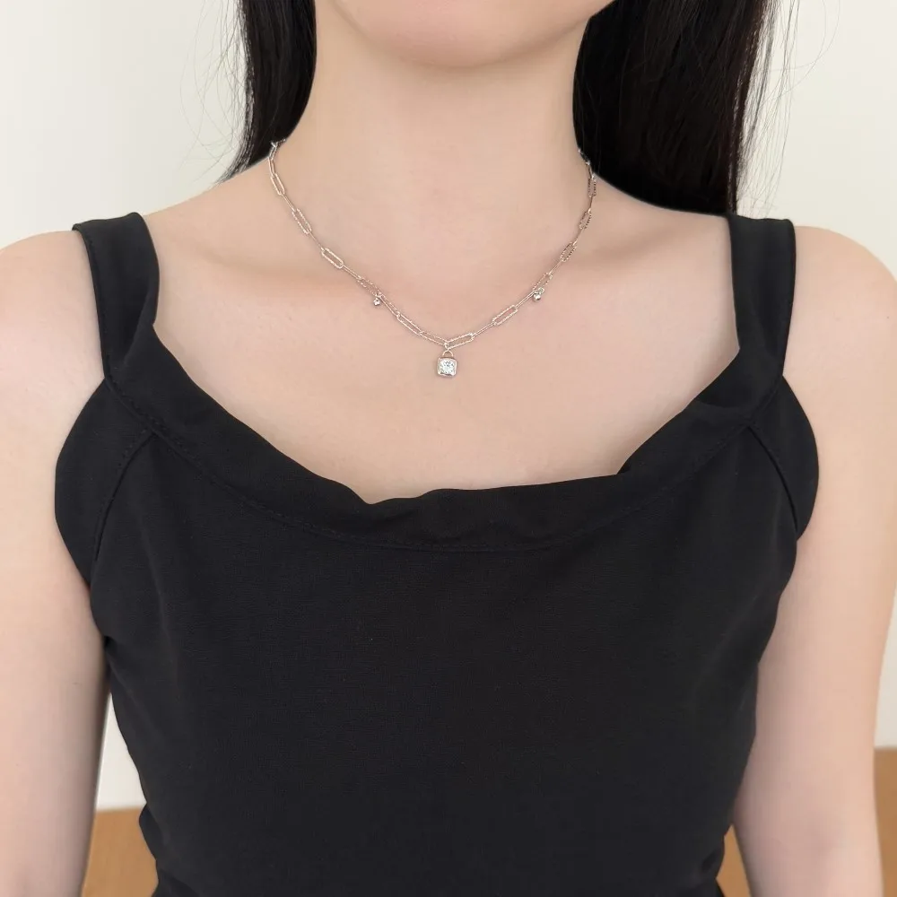KAKODIY trendy design 925 Sterling Silver rhodium 18K gold plated chain 5A zirconia pendant necklace daily wear detail 4