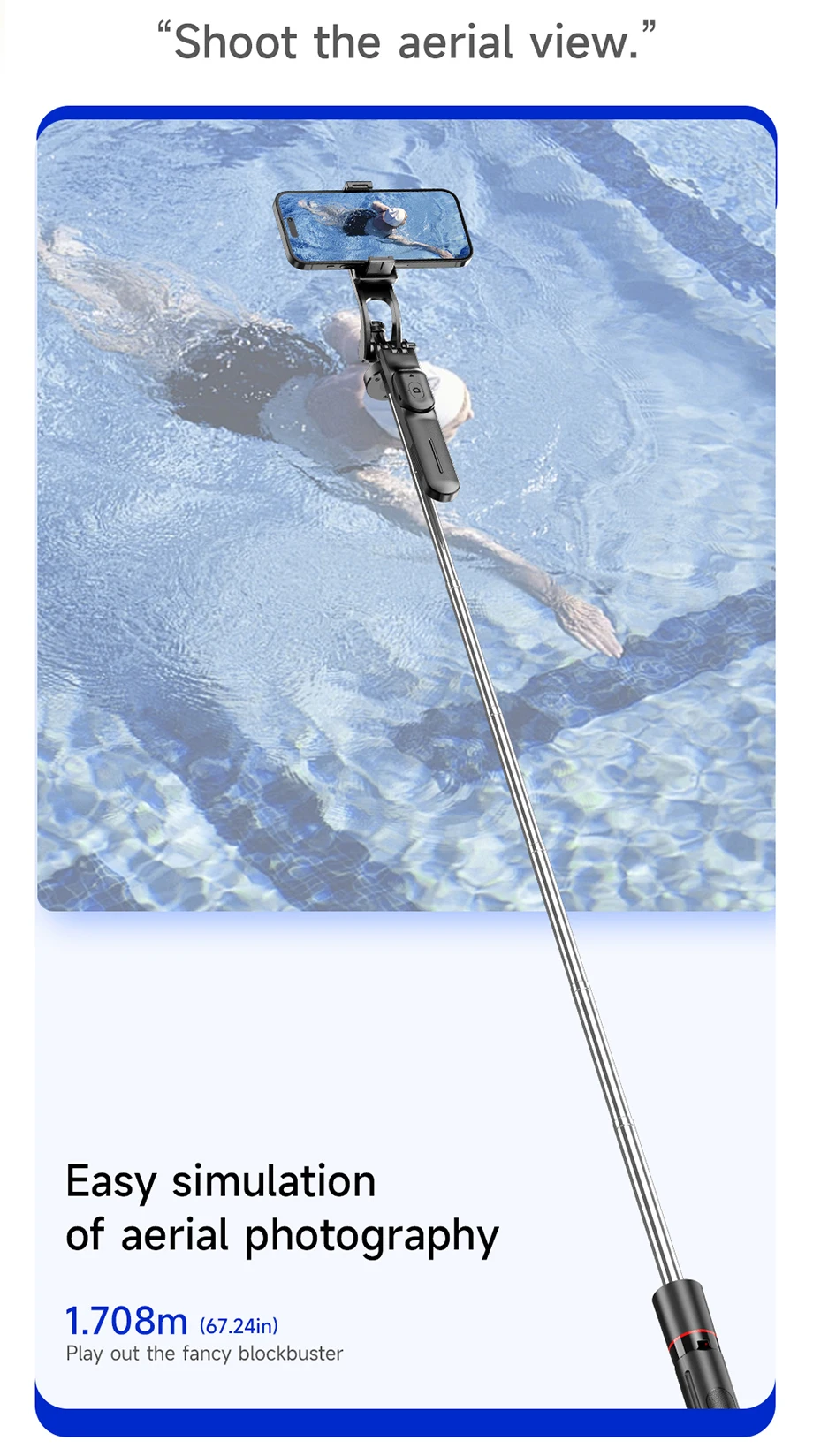 F16 Selfie Stick 1.7m Stainless Steel Rod Tripod Stand 10 Tripod Stand | Generic F16 Selfie Stick | Tripod Stand | Generic