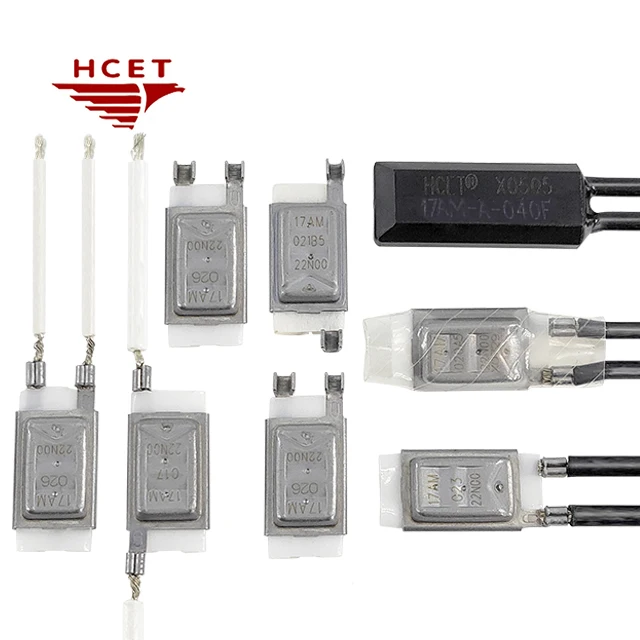 HCET 17AM Electric Power Source Thermal Protector 120C Thermal Cutoff Bimetal Temperature Control Switch for Cars Households