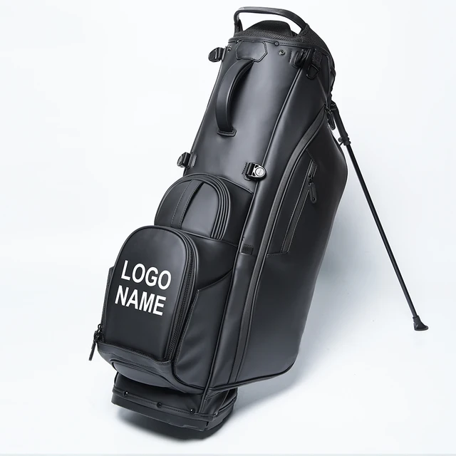 MOQ 1 Piece Custom Name Golf Bag 6 14 Dividers Waterproof Leather Golf Club Bags Embroidery Logo Golf Stand Bag