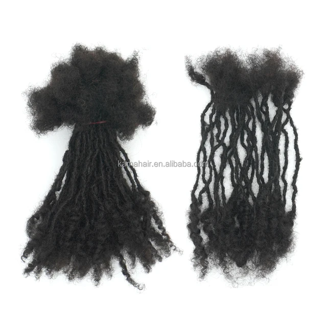 KAMA 100% Handmade Remy Hair Interlock Loc Extensions Real Dreadlock Extensions for Women/Men/Kids Permanent & Dyeable