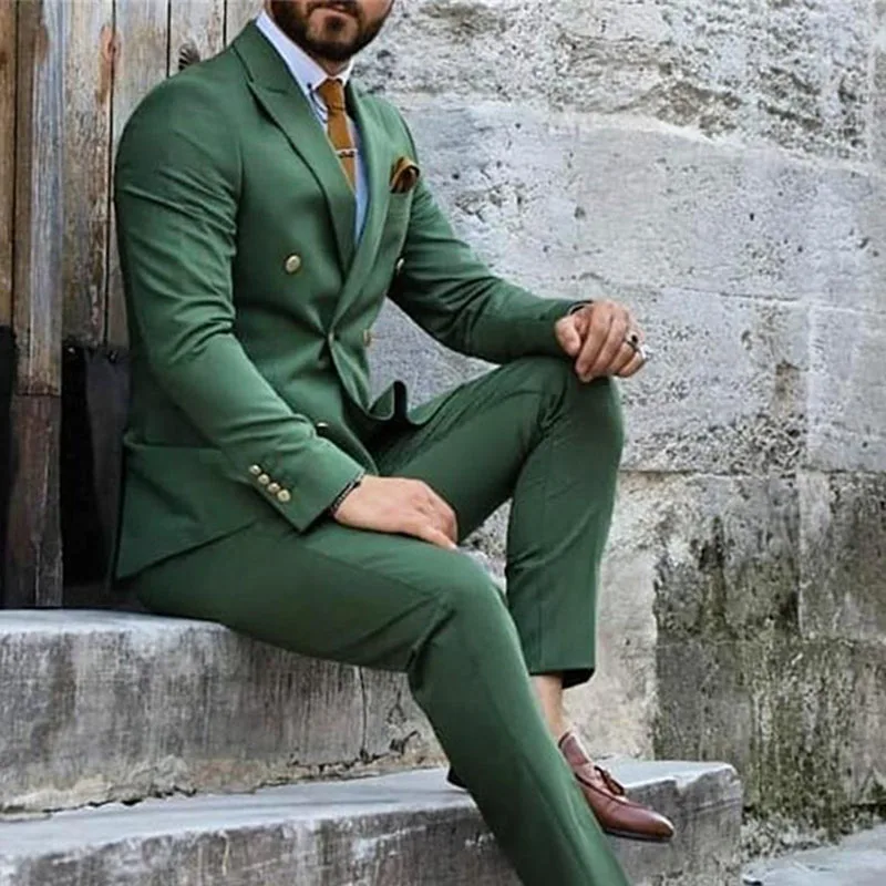 Costume Homme 2 Pièces Slim Fit - Veste + Pantalon + Cravate - Pour Mariage, Business, Cérémonie
