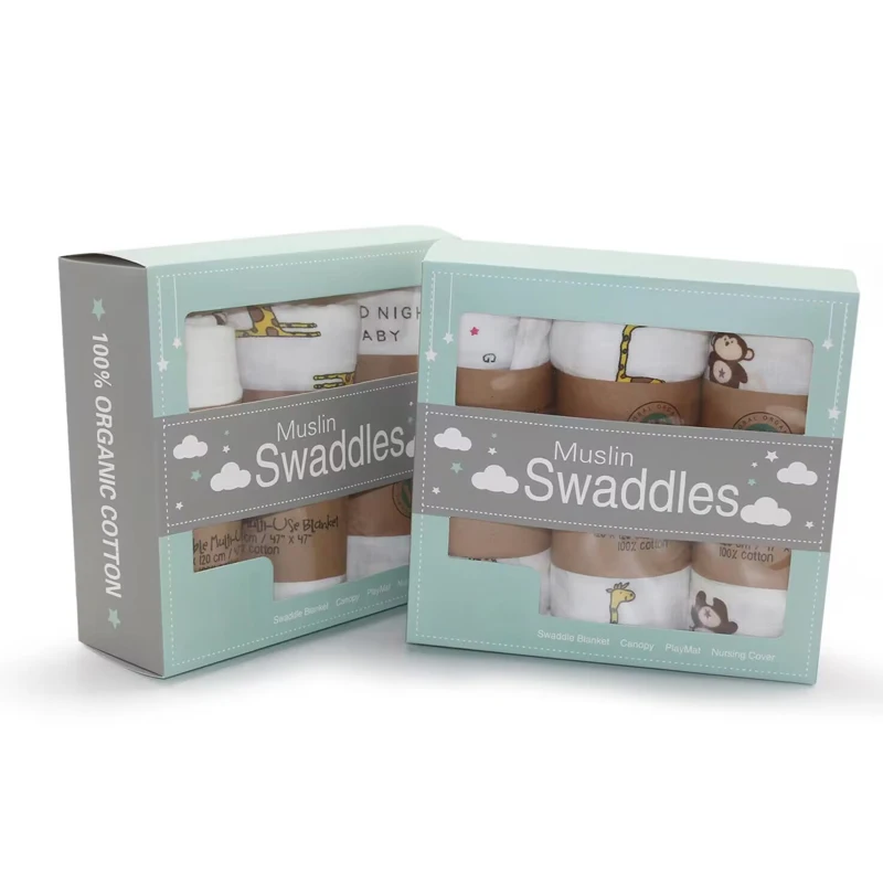 Wholesale Custom Print Quilt Bamboo Swaddle Muslin Baby Child Swaddle