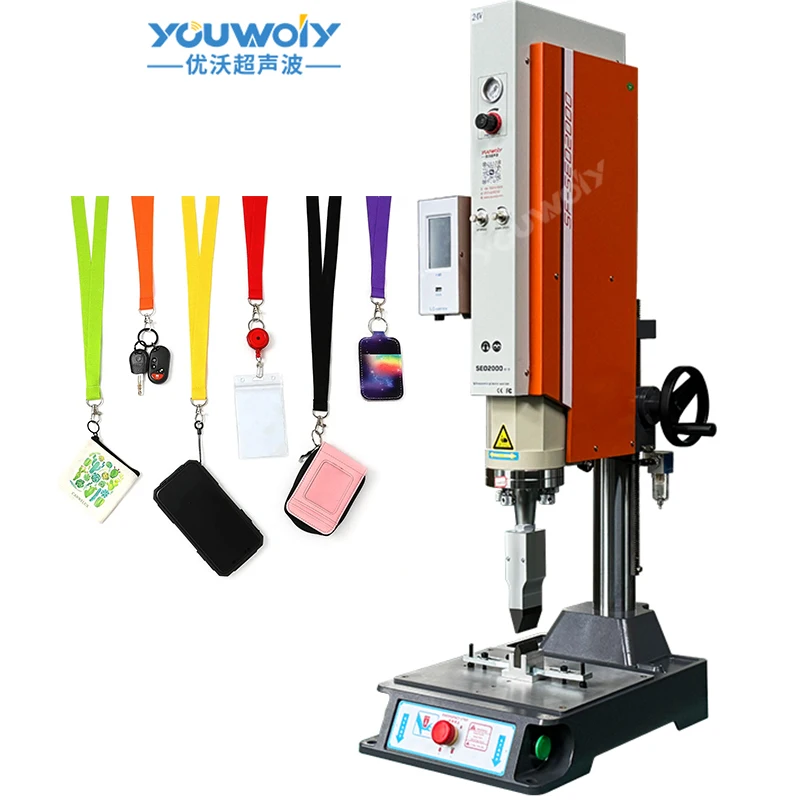 Professional CE Testified LCD Digital Control Intelligent Ultrasonic Welding Machine for Lanyard Ribbon Card Holder