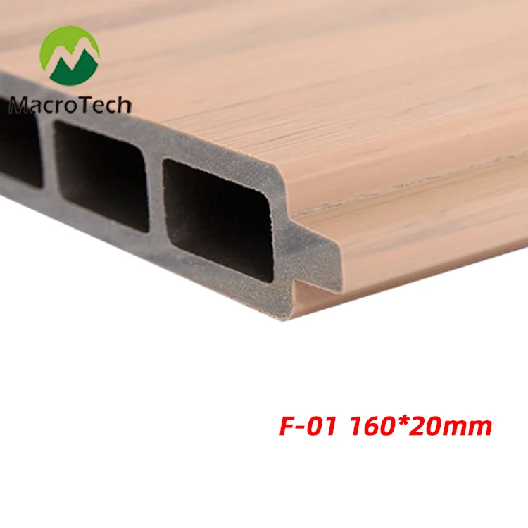High Quality Plastic Wpc Macro Tech Wood Grain Fence Panel Wooden Lamellar Boards