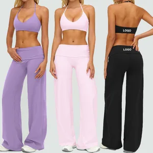 Custom Sustainable 2 Piece Women Yoga Set High Quality Buttery Soft Gym Wear Women Sets Quick Dry Activewear Set for Women