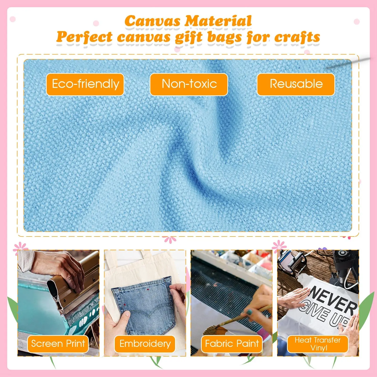 High Quality Shopping Beach Print Handbag Eco Friendly Plain Blank Cotton Canvas Shopping Handbag Tote Bag supplier