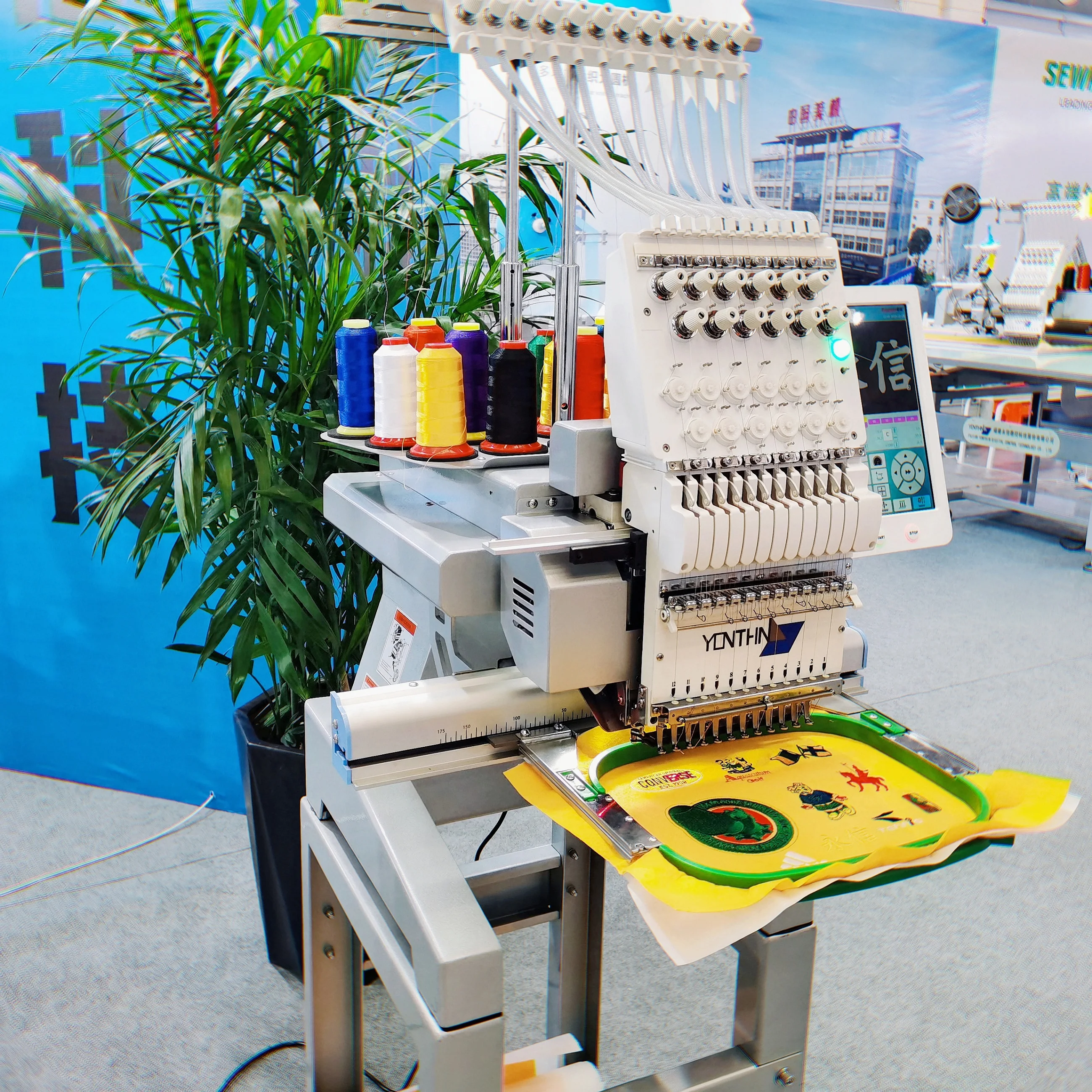 Recommend Yonthin Commercial Automatic Small Computerized Hat Embroidery Machine for 1 Head Home Sale