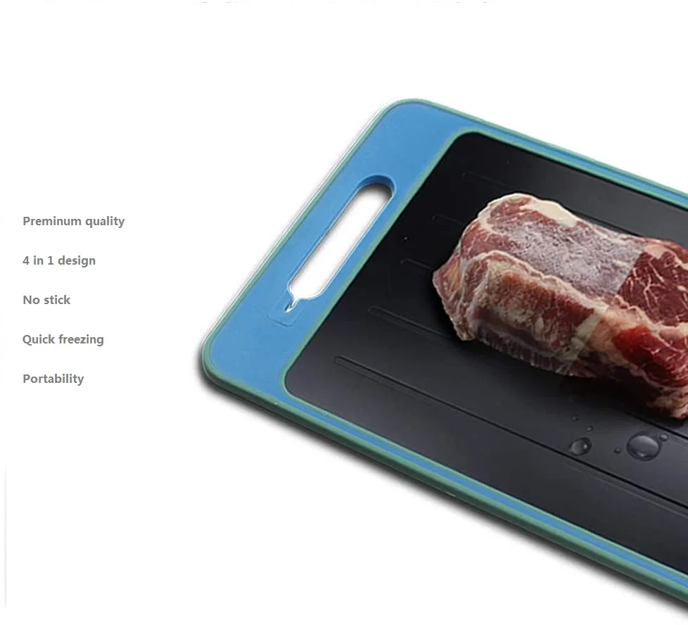 Double Side Defrosting Tray With Cutting Board and Knife Sharpener