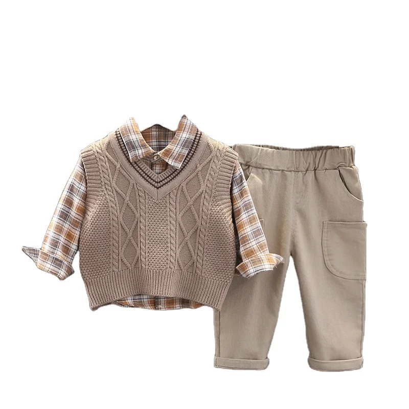 Children's Spring and Autumn Clothing Set New Boys' Long