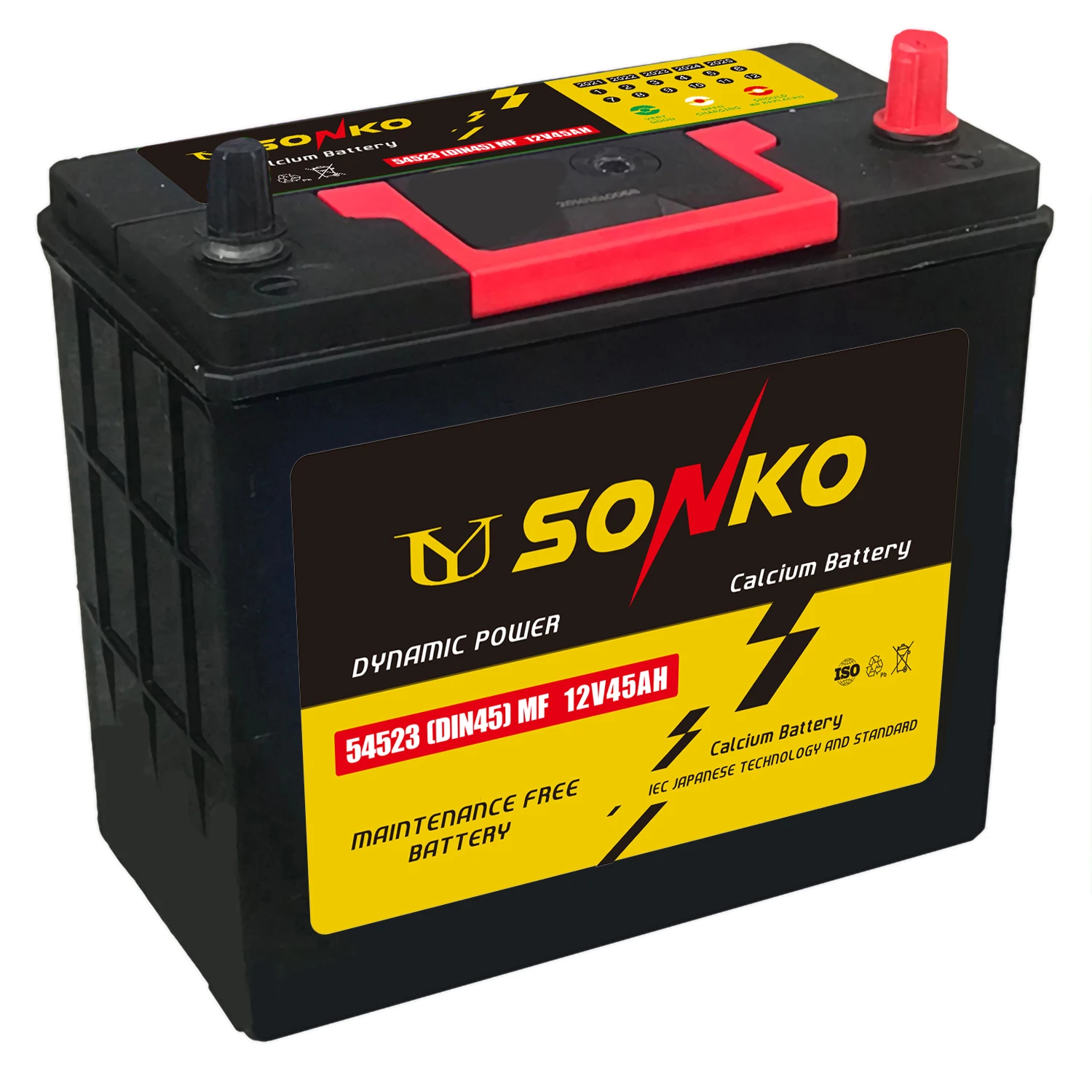 DIN45-54519 Lead Acid Maintenance Free Mf Auto Car Battery 12V