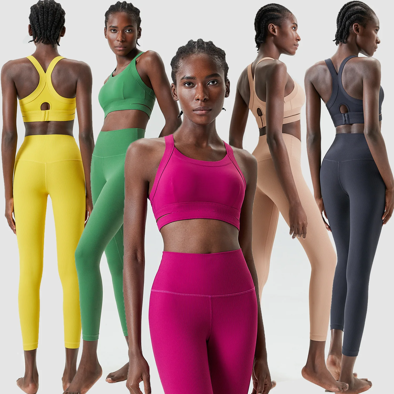 New Arrivals Women Sports Suit Workout Athletic Clothing 2 PCS Yoga Sets Fitness Active Wear Set Gym Fitness yoga conjuntos factory