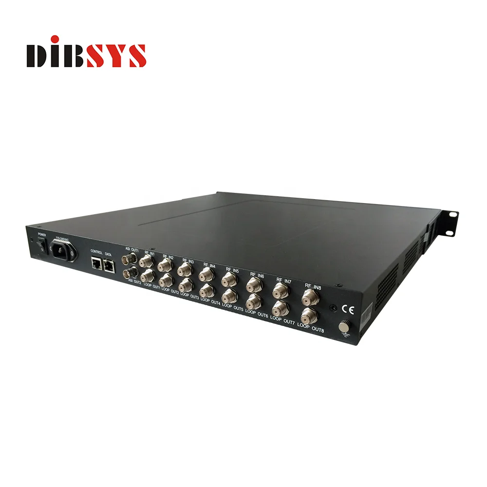 Professional Digital Satellite Receiver IRD 8 Channel DVB-S2/T2/C/ ISDB-T to UDP Multicast with 8*CI Card Decrypt