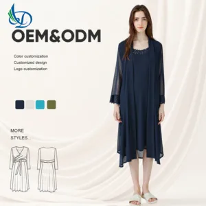 2026 New Dress 2-piece Set Chiffon Set Camisole Cardigan Set Water Washing Process, Suitable for Spring