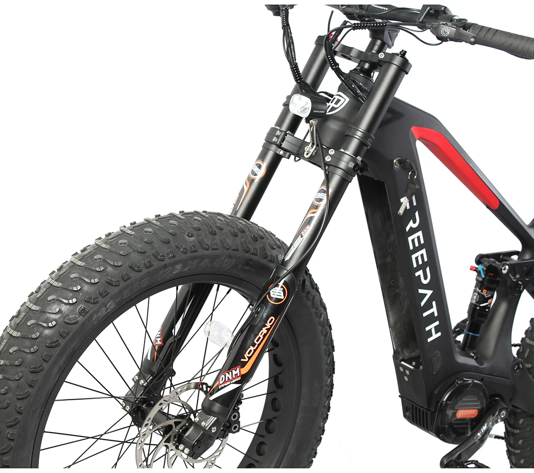 Carbon Fiber Full Suspension Electric Bike 1000w Mid Drive Motor Fat