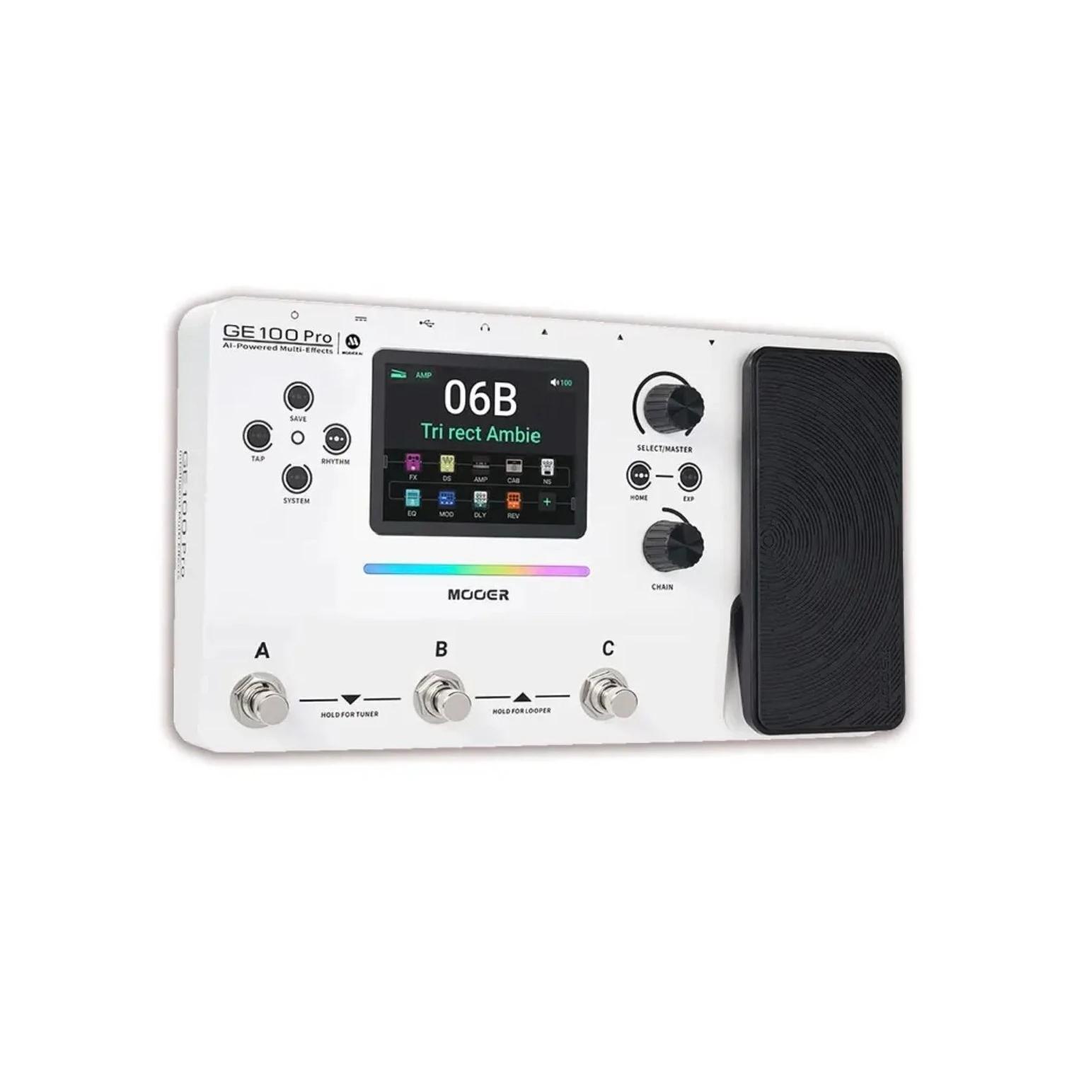 MOOER GE100 Pro AI-Powered Multi-Effects Processor/Pedal Guitar
