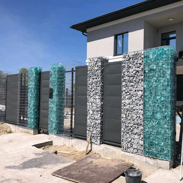 Home Decoration Garden Landscaping Ocean Blue Slag Glass Rocks for Gabion
