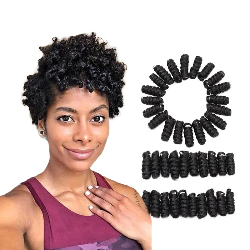 Afro Spring Twist Toni Curl Crochet Hair Extensions for Short