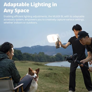 Godox ML60II BI 2800K -6500K LED Video Light Silent Mode Portable Brightness Adjustment Support Li-ion Outdoor LED Upgraded Lamp product image