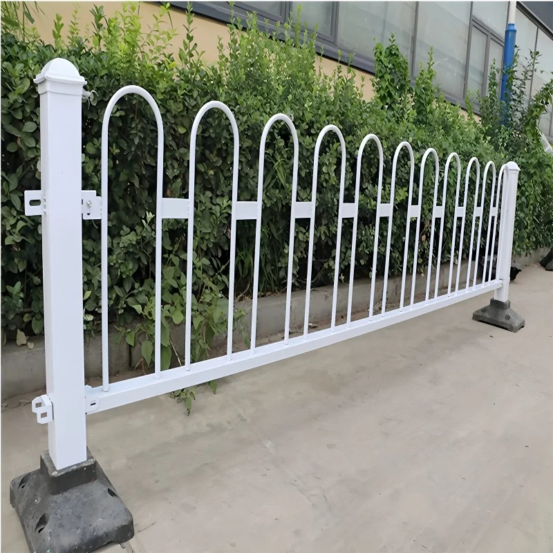 Steel Pipe Road Guardrail, 80x80mm Square Post with 16mm Round Steel, Hot-Dip Galvanized for Long-Term Outdoor Use factory