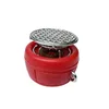 Cuisinière à gaz rouge ronde