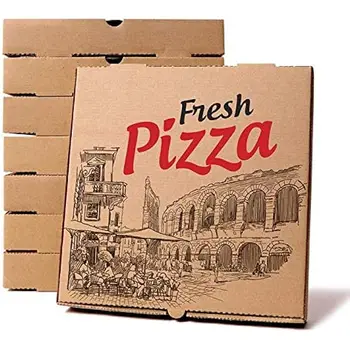 High Quality Custom Corrugated Kraft Paper Octagonal Pizza Box custom food pizza box with logo