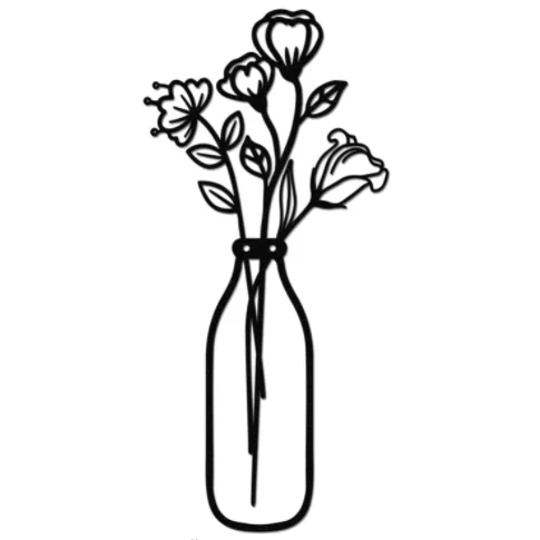 Metal  Mingcan Flower Vase