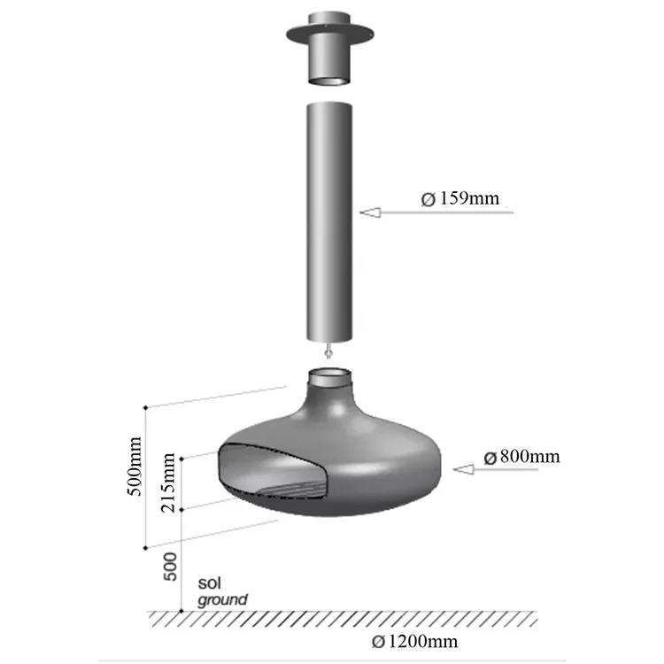 suspend hanging fireplace suspend hanging fireplace