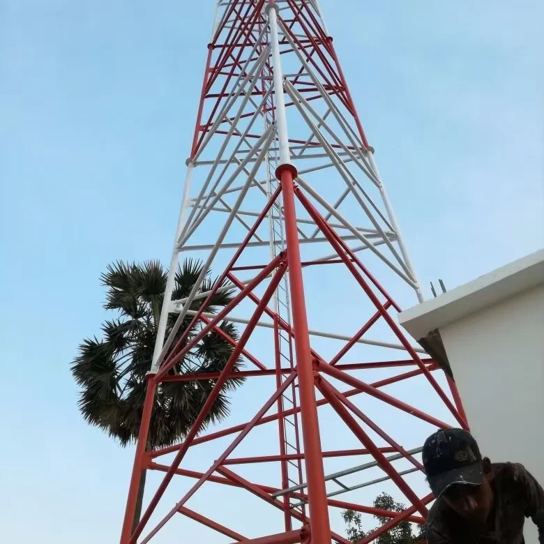 Lightweight 4-Legged Galvanized Steel Telecom Tower Easy Installation for 5G/4G Base Station Deployment