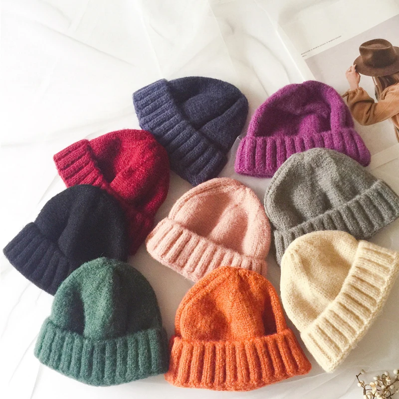 Soft Warm Knitted Baby Hats Cute Cozy 