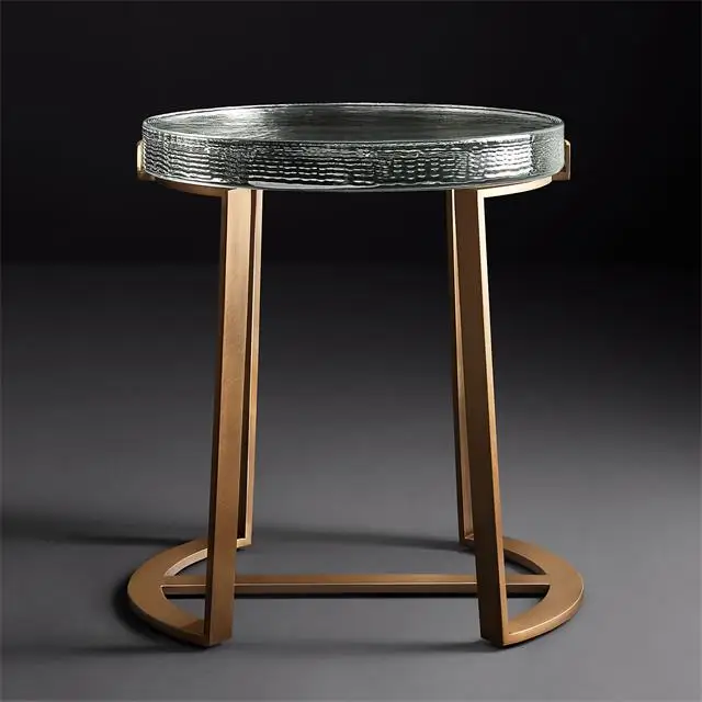 High quality cast glass for table top side table design
