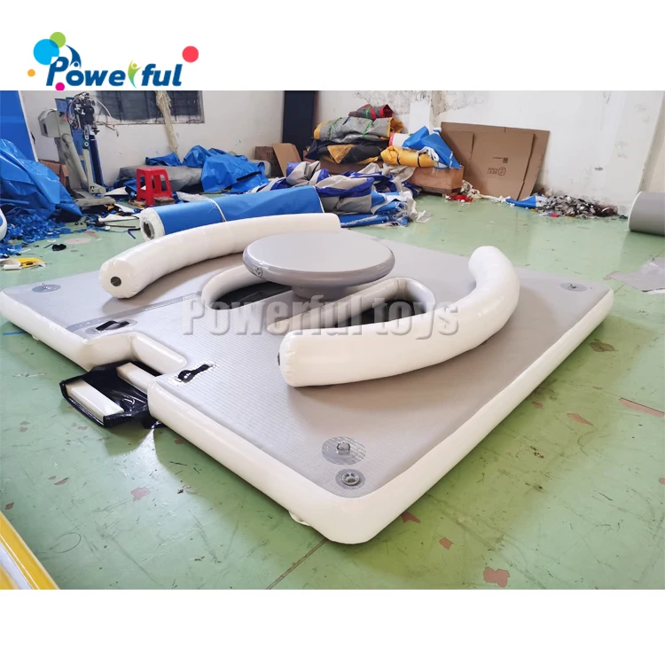 Water Floating Platforms Dock Inflatable Water Floating Island  With Tent