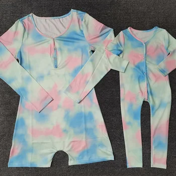 Custom onesie Baby Onesie Pajama Tie Dye Mommy and Me Kid Onesie Sleepwear