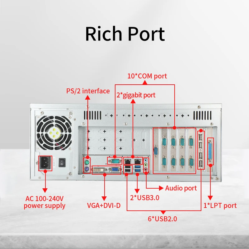 4u Rackmount Desktop Industrial Computer Case Pc Chassis Customization ...