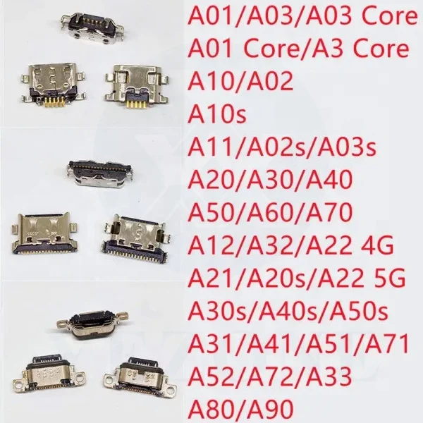 USB Charger Charging Port Dock Connector for Samsung A01 A02 A02s A03s A03 Core A04 A05 A05s A10 A10s A11 A12 A20 A21s A20s A21