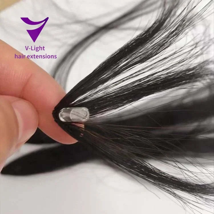 Best Quality Vlight H6 IF2 Feather Hand Tied Nice Day Thailand Bangkok Micro Ring Twist Extensions Natural Wave Style Human Hair