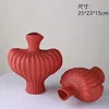 Textured red vase